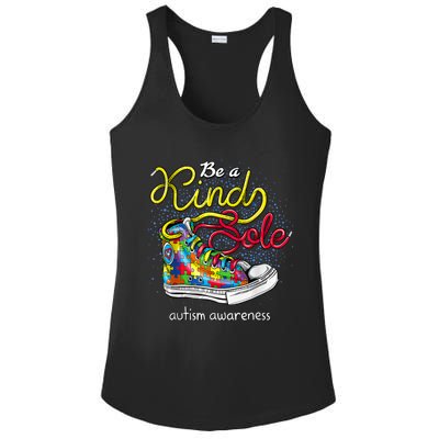 Be A Kind Sole Autism Awareness Puzzle Shoes Be Kind Cool Gift Ladies PosiCharge Competitor Racerback Tank