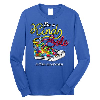 Be A Kind Sole Autism Awareness Puzzle Shoes Be Kind Cool Gift Long Sleeve Shirt