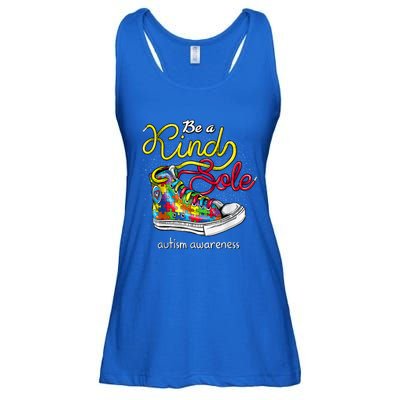 Be A Kind Sole Autism Awareness Puzzle Shoes Be Kind Cool Gift Ladies Essential Flowy Tank