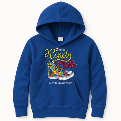Be A Kind Sole Autism Awareness Puzzle Shoes Be Kind Cool Gift Kids Hoodie