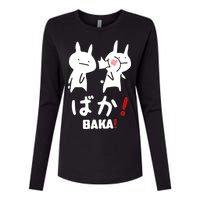 Baka Cute Anime Japanese Word Womens Cotton Relaxed Long Sleeve T-Shirt