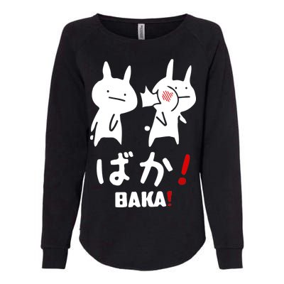 Baka Cute Anime Japanese Word Womens California Wash Sweatshirt