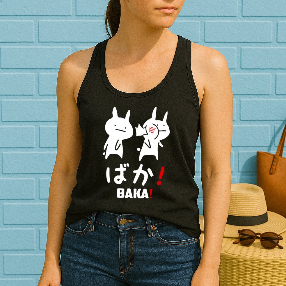 Baka Cute Anime Japanese Word Womens Tank Top