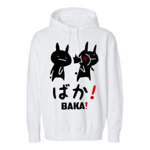 Baka Cute Anime Japanese Word Garment-Dyed Fleece Hoodie