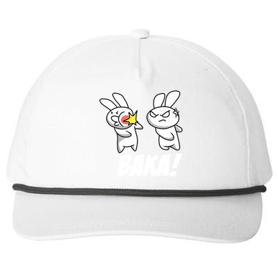 Baka! Rabbit Slap Funny Anime Snapback Five-Panel Rope Hat