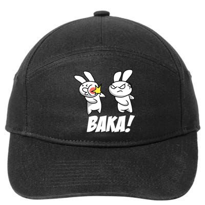 Baka! Rabbit Slap Funny Anime 7-Panel Snapback Hat