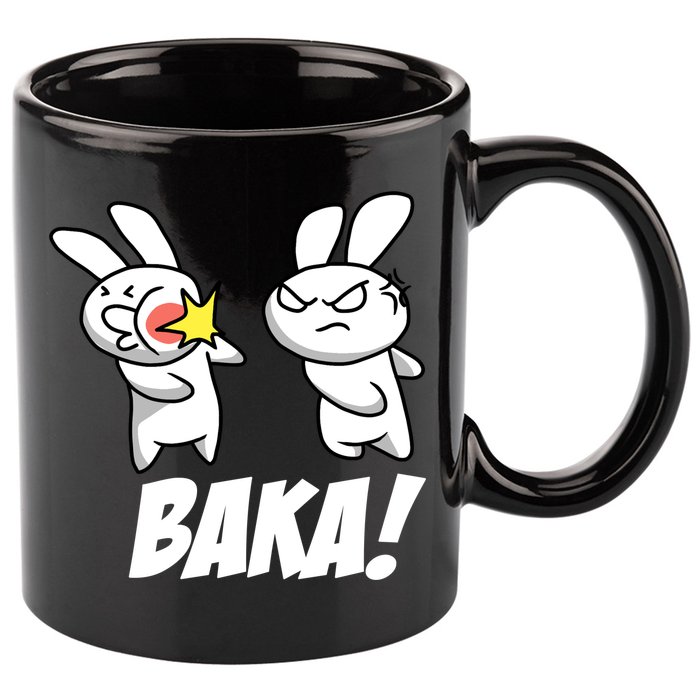 Baka! Rabbit Slap Funny Anime 11oz C Handle Ceramic Mug