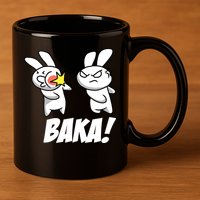 Baka! Rabbit Slap Funny Anime 11oz C Handle Ceramic Mug