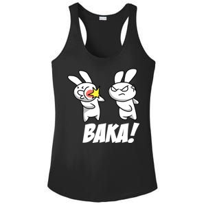 Baka! Rabbit Slap Funny Anime Ladies PosiCharge Competitor Racerback Tank