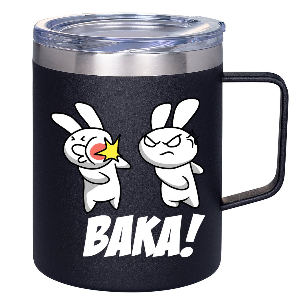 Baka! Rabbit Slap Funny Anime 12oz Stainless Steel Coffee Mug
