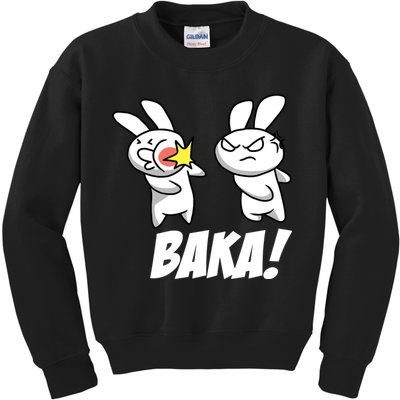 Baka! Rabbit Slap Funny Anime Kids Sweatshirt