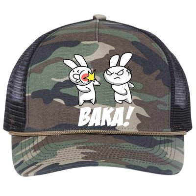 Baka! Rabbit Slap Funny Anime Retro Rope Trucker Hat Cap