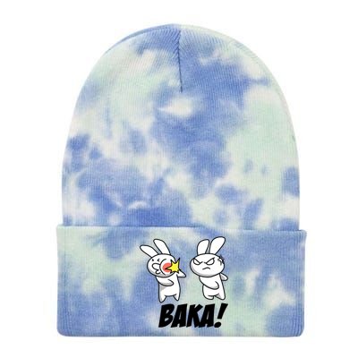 Baka! Rabbit Slap Funny Anime Tie Dye 12in Knit Beanie