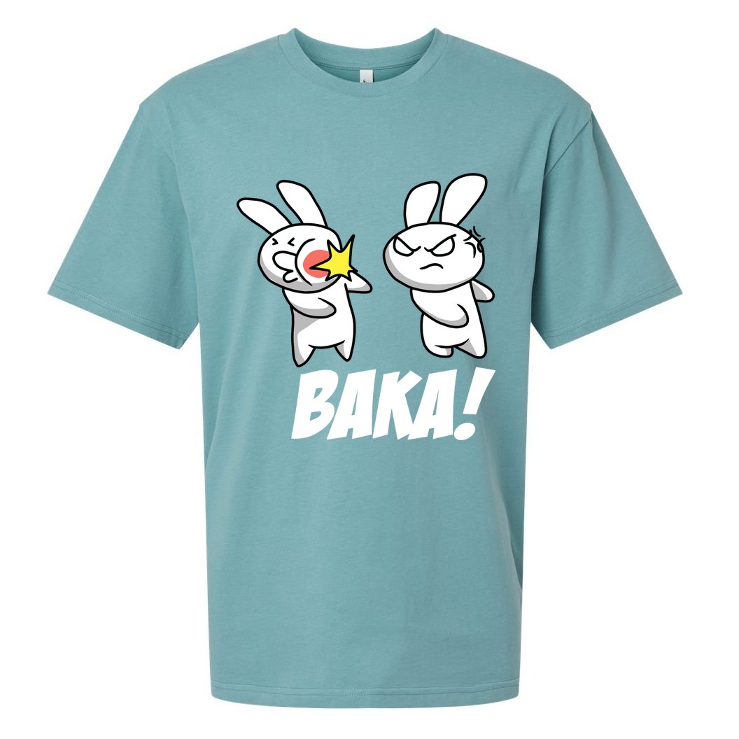 Baka! Rabbit Slap Funny Anime Sueded Cloud Jersey T-Shirt