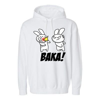 Baka! Rabbit Slap Funny Anime Garment-Dyed Fleece Hoodie