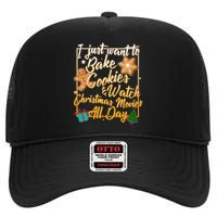 Bake Cookies Watch Christmas Movies High Crown Mesh Back Trucker Hat