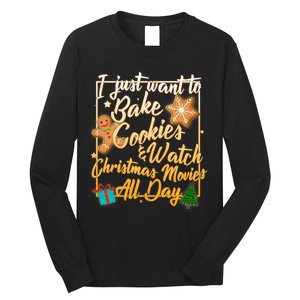 Bake Cookies Watch Christmas Movies Long Sleeve Shirt