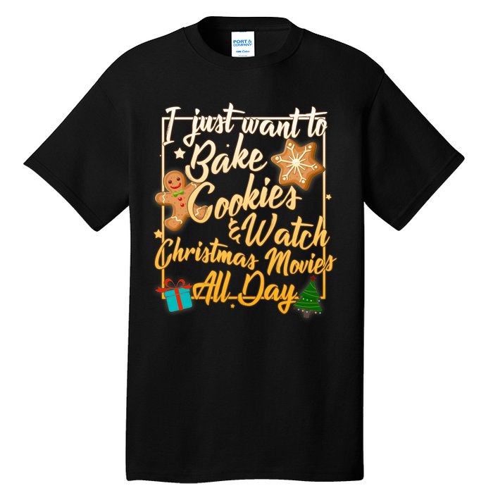 Bake Cookies Watch Christmas Movies Tall T-Shirt