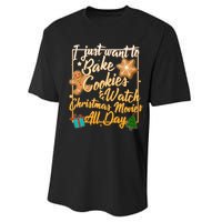 Bake Cookies Watch Christmas Movies Performance Sprint T-Shirt