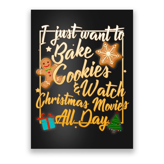 Bake Cookies Watch Christmas Movies Poster