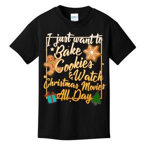 Bake Cookies Watch Christmas Movies Kids T-Shirt