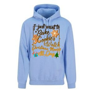 Bake Cookies Watch Christmas Movies Unisex Surf Hoodie