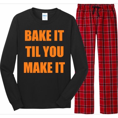 Bake it Til You Make It Cleveland Football Long Sleeve Pajama Set