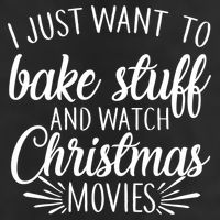 Bake Stuff And Watch Christmas Movies 7 Panel Mesh Trucker Snapback Hat