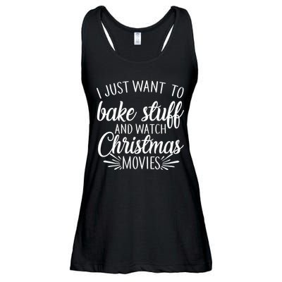 Bake Stuff And Watch Christmas Movies Ladies Essential Flowy Tank