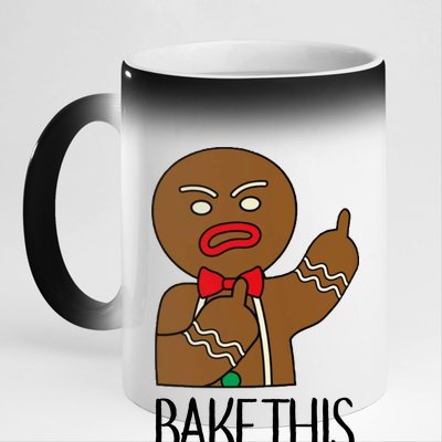 Bake This Gingerbread X-Mas 11oz Black Color Changing Mug