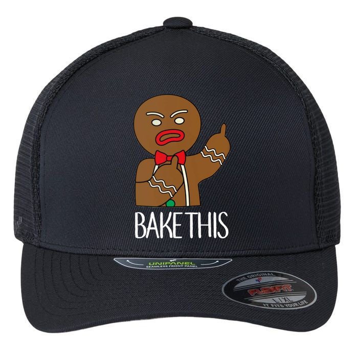 Bake This Gingerbread X-Mas Flexfit Unipanel Trucker Cap