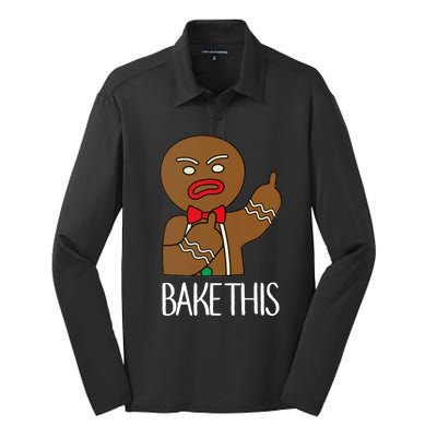 Bake This Gingerbread X-Mas Silk Touch Performance Long Sleeve Polo