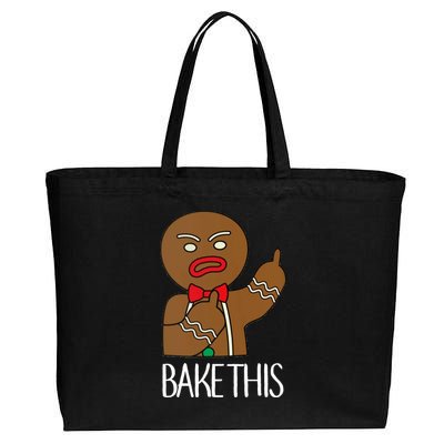 Bake This Gingerbread X-Mas Cotton Canvas Jumbo Tote