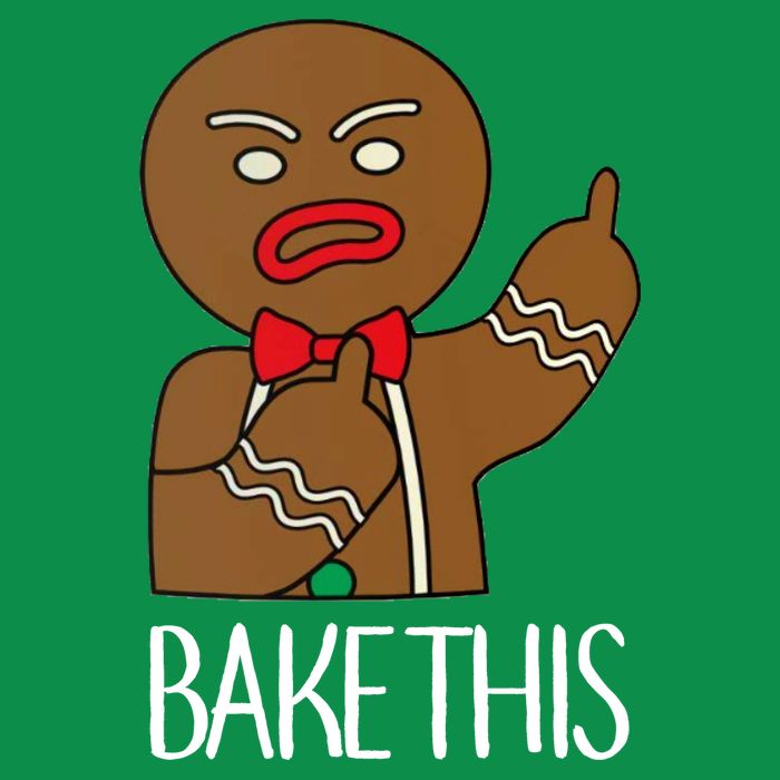 Bake This Gingerbread X-Mas Button