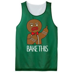 Bake This Gingerbread X-Mas Mesh Reversible Basketball Jersey Tank