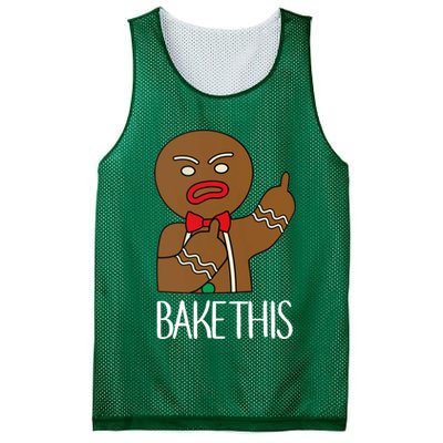 Bake This Gingerbread X-Mas Mesh Reversible Basketball Jersey Tank