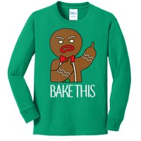 Bake This Gingerbread X-Mas Kids Long Sleeve Shirt