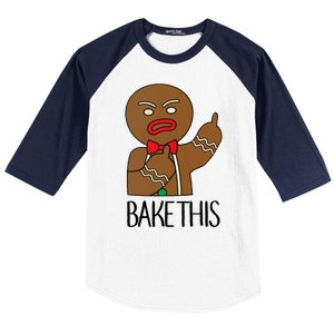 Bake This Gingerbread X-Mas Baseball Sleeve Shirt