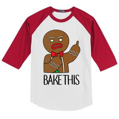 Bake This Gingerbread X-Mas Kids Colorblock Raglan Jersey