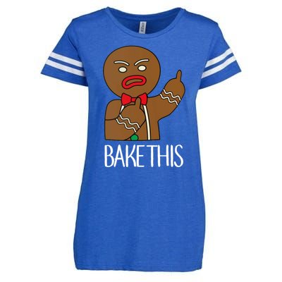 Bake This Gingerbread X-Mas Enza Ladies Jersey Football T-Shirt