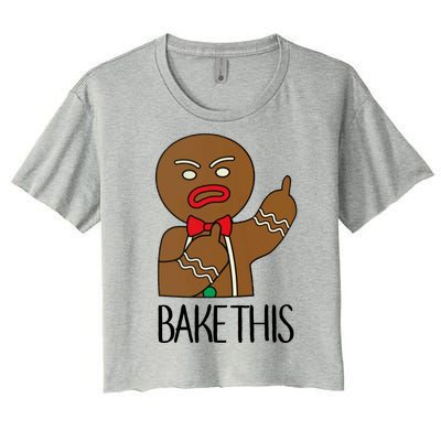 Bake This Gingerbread X-Mas Women's Crop Top Tee