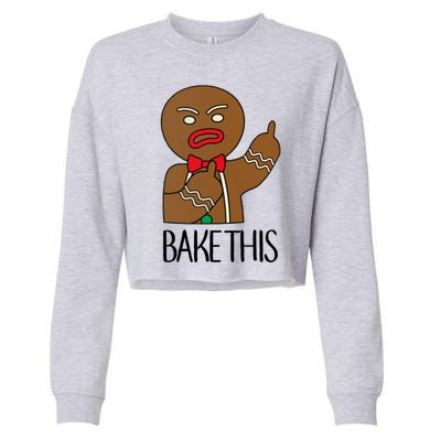 Bake This Gingerbread X-Mas Cropped Pullover Crew