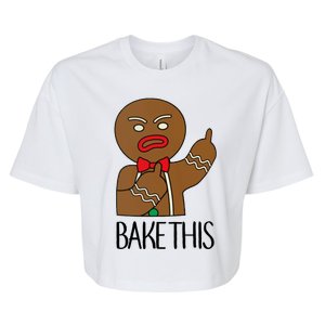 Bake This Gingerbread X-Mas Bella+Canvas Jersey Crop Tee