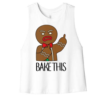 Bake This Gingerbread X-Mas Women's Racerback Cropped Tank