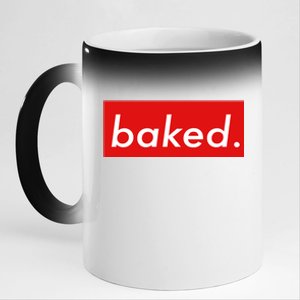 BAKED Designer Style 11oz Black Color Changing Mug