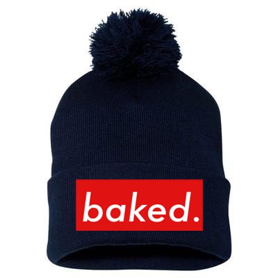 BAKED Designer Style Pom Pom 12in Knit Beanie