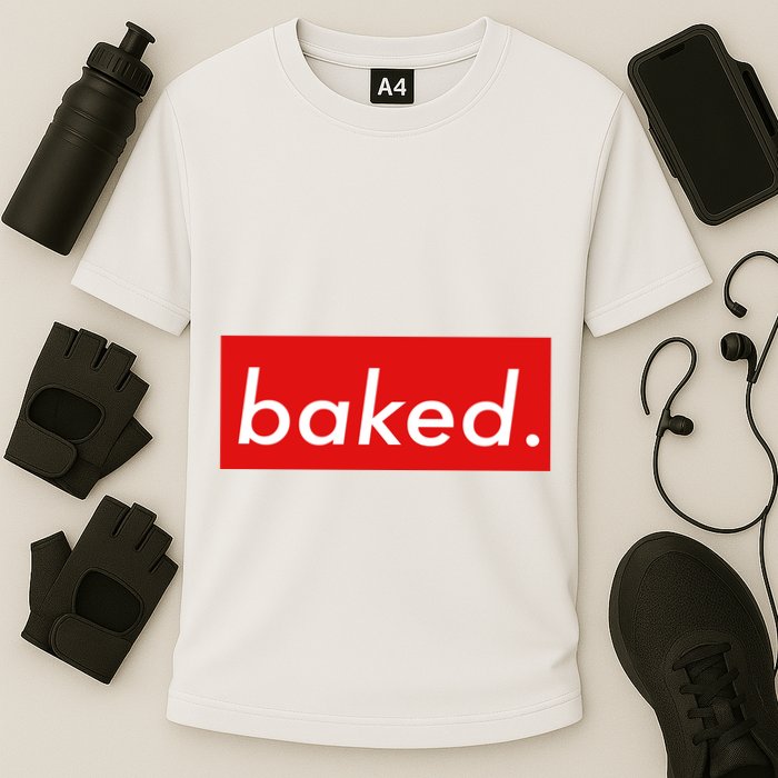 BAKED Designer Style Cooling Performance Crew T-Shirt