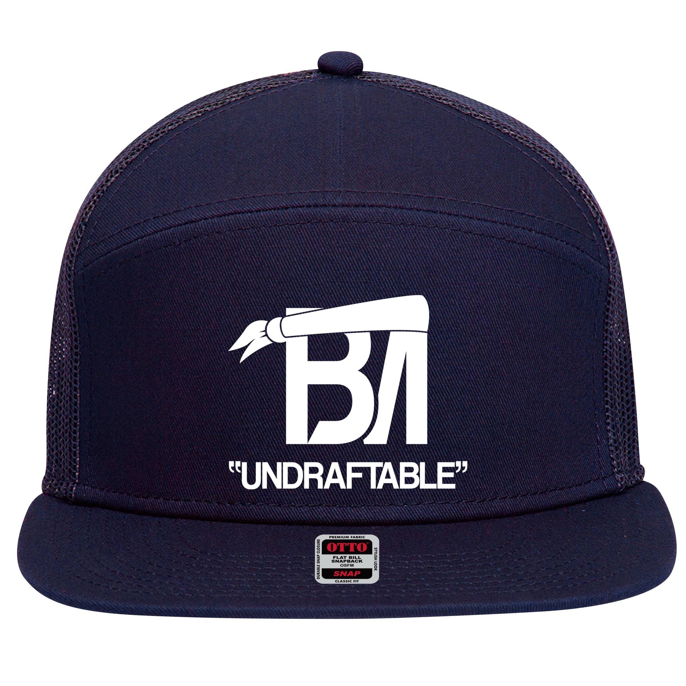 Baker Undraftable Cleveland Football 7 Panel Mesh Trucker Snapback Hat