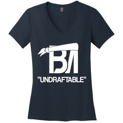 Baker Undraftable Cleveland Football Women's V-Neck T-Shirt
