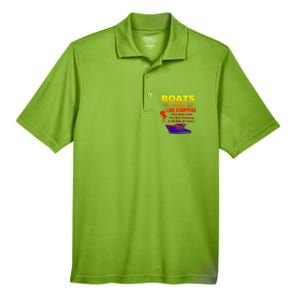 Boats Are Like Strippers They Work Gift Men's Origin Performance Pique Polo